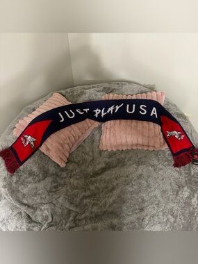 New 63 inch Just Play USA  Scarf - Navy and Red